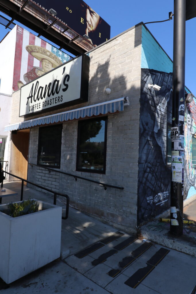 coffee essential; Alanas coffee shop building