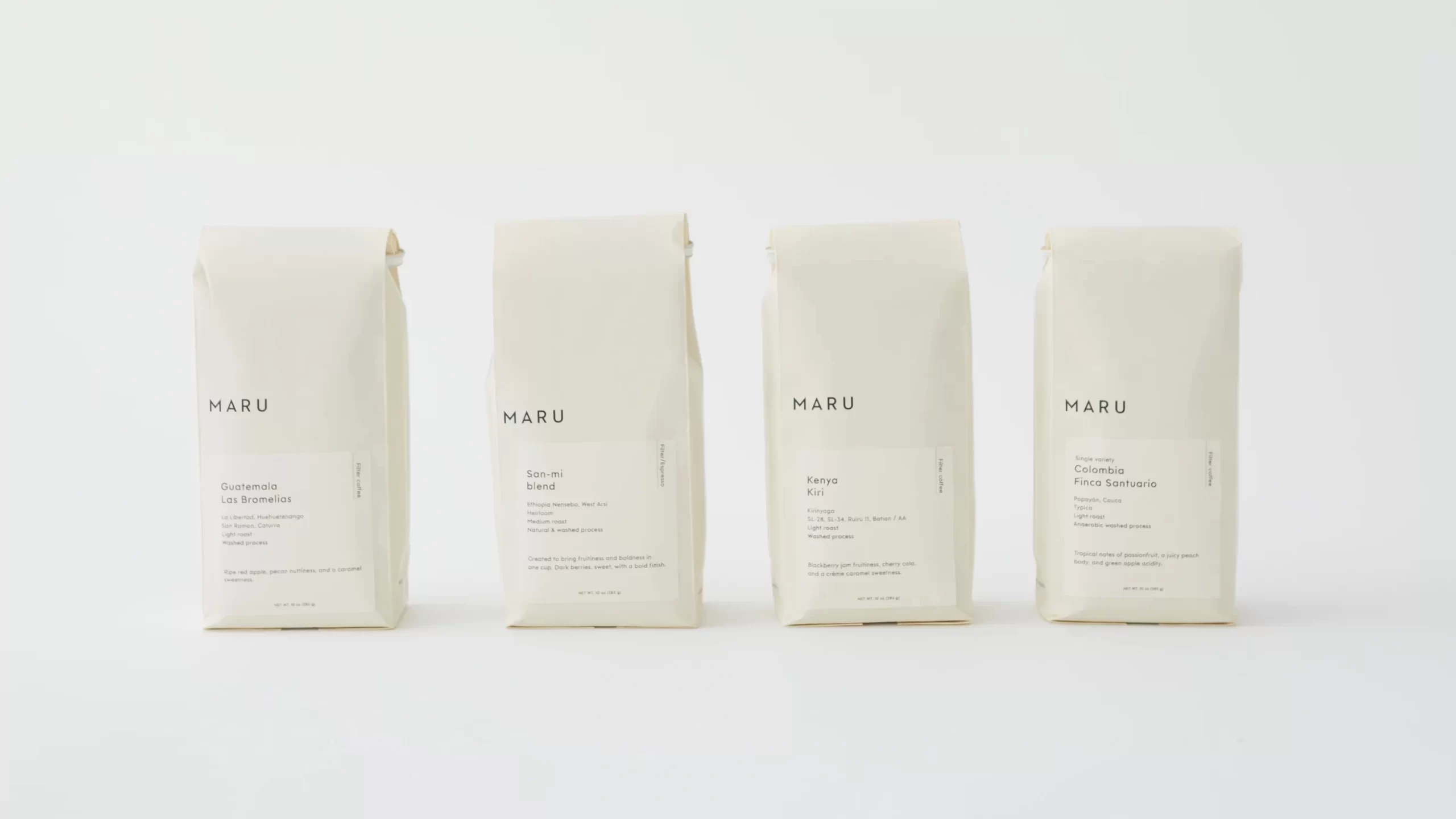 coffee essential; Maru coffee bean bags
